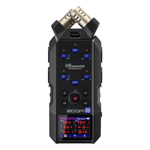 Grabadora portátil Zoom H6 Essential para músicos, podcasters y cineastas con micrófonos estéreo, 4 entradas XLR/TRS, 6 pistas de grabación flotante de 32 bits e interfaz de audio USB - imagen 2