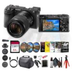 Kit de cámara sin espejo Sony Alpha a6700 con lente zoom de 18 a 135 mm (ILCE-6700M/B) - Sensor APS-C de 26 MP | Enfoque automático AI + Tarjeta de 64 GB + Kit de filtros + Lector de tarjetas + Software fotográfico + Más - imagen 2