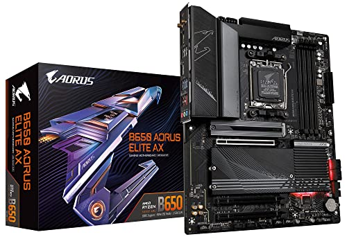 Placa base GIGABYTE B650 AORUS Elite AX AMD AM5 ATX, compatible con Ryzen 9000/8000/7000 Series, DDR5, 14+2+1 Power Phase, PCIe 5.0 M.2, USB-C 3.2 Gen 2, WIFI6E, 2.5GbE, EZ-Latch, Q-Flash, RGB Fusion - imagen 2