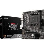 Placa base para juegos MSI A520M-A PRO V1 (AMD Ryzen 5000, AM4, DDR4, PCIe 3.0, SATA 6Gb/s, M.2, USB 3.2 Gen 1, DVI/HDMI, Micro-ATX) - imagen 2