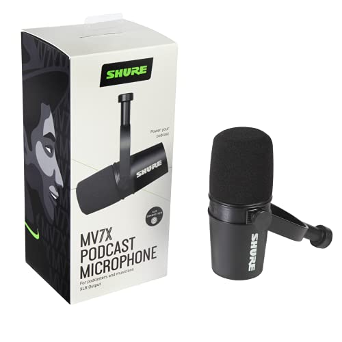 Shure MV7X XLR Micrófono dinámico - Micrófono cardioide con aislamiento de voz para podcasting, grabación y transmisión de voz, totalmente metálico, negro - imagen 3