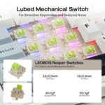 Teclado mecánico con junta EPOMAKER x Aula F75, teclado para juegos 75% inalámbrico intercambiable en caliente con acolchado y perilla de cinco capas, BT/2,4 GHz/USB-C, RGB (azul claro, interruptor LEOBOG Reaper) - imagen 5